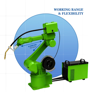 Bras de robot de soudage industriel à 6 axes, charge utile de 30 kg, portée de 1500 mm, bras robotisé articulé, moteur servo-électrique, automatisation d'usine - Product Image 2
