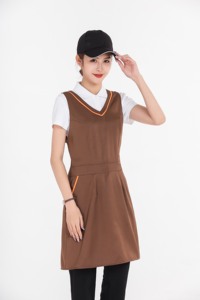 <span class=keywords><strong>Delantal</strong></span> Impermeable Ecológico de Algodón <span class=keywords><strong>Fucsia</strong></span> para Mujer, con Tirantes Cruzados en la Espalda y Abertura en las Piernas, sin Mangas, para Restaurantes y Salones de Belleza - Product Image 5