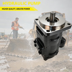 Pompe hydraulique à double engrenage D149283, garantie 1 an, fabriquée en Chine, modèle récent pour chargeuse-pelleteuse 580K 580SK, 15 cannelures, 23/9 GPM - Product Image 3