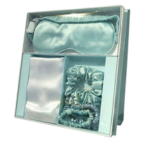 Masque de sommeil en soie de mûrier marque privée et ensemble de chouchous et taies d'oreiller