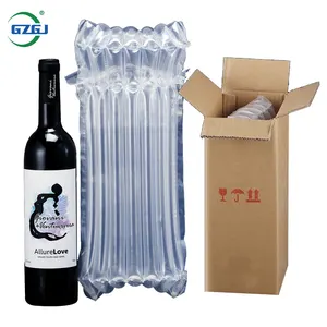 GZGJ şarap şişesi seyahat koruyucu çanta şişme kabarcık yastık Wrap güvenlik seçimi için cam şişeler