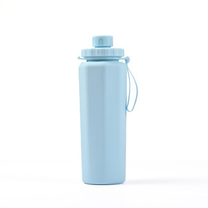 ZYC165 <b>Foldable</b> Silicone Sports <b>Water</b> <b>Bottle</b> 500Ml Blue Collapsible Portable For Outdoor Camping Hiking - Product Image 3