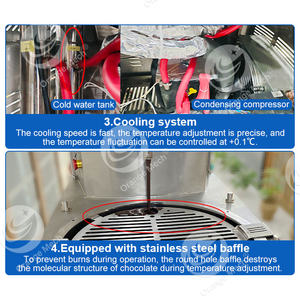 Máquina Templadora de Chocolate Automática de Alta Productividad de Acero Inoxidable 304 Nueva de ORME Industrial, Moldeadora y Recubridora para Alimentos - Product Image 4