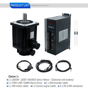 Servo Motor Nema52 de 220V 2500RPM <span class=keywords><strong>130ST</strong></span> Nema 52 AC <span class=keywords><strong>130ST</strong></span>-<span class=keywords><strong>M10025</strong></span> 10NM 2.6KW con Kit de Controlador Servo T3M - Product Image 6