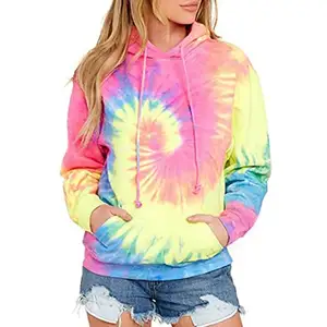 Wholesale Girls Casual Clothes Long Sleeve Pocket Moletom Feminino All Over Mixed Colors Sublimation Woman Hoodie 2022