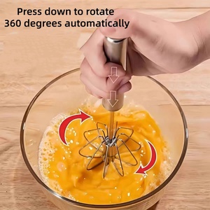 Batteur à œufs semi-automatique en acier inoxydable avec presse rotative, compatible lave-vaisselle, logo personnalisé pour la <span class=keywords><strong>cuisine</strong></span> et l'usage commercial - Product Image 3
