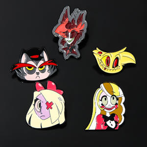 34 Styles Hazbin Hôtel Japonais Anime <span class=keywords><strong>Manga</strong></span> Style Mignon Émail Broche Sac À Dos Badge Dessin Animé Vêtements Accessoires Cadeau - Product Image 3