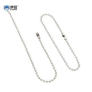 EWANG étiquette de bagage argent collier rouleau métal perle boule chaîne pour décoration - Product Image 1