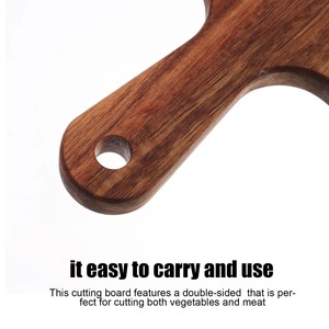 Almacén local de EE. UU. Tabla de cortar de paletas de madera de acacia con mango para espacios en blanco de grabado láser - Product Image 3