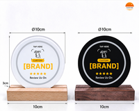 Espositore per Biglietti da Visita in Legno Massello con NFC per Recensioni - Porta Biglietti in Legno per Ristoranti, Caffè, Bar, Hotel, Saloni - Disponibile