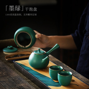 Kung Fu Tea Tray Bamboo Rectangular Dry Brewing With Resin River Design Eco-Friendly Afternoon Tea Use - Product Image 3