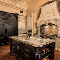 Meuble de cuisine modulaire en L moderne sur mesure, buffet, table à manger intégrée, armoire en bois massif avec charnières