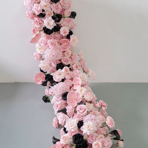 人造丝长串粉色黑色花串婚礼万圣节新年装饰现代风格手工DIY - Product Image 2