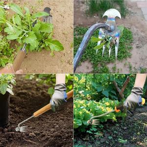Outils manuels de désherbage en acier pour le jardinage potager, outils de désherbage de jardin portables pour la plantation d'arrière-cour avec arrachage de <span class=keywords><strong>racines</strong></span> - Product Image 3