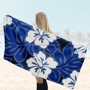 Wholesale Microfiber Tropical Floral Design Turkish Beach <b>Towel</b> With Logo Custom Print <b>Poncho</b> Oversized Beach <b>Towels</b> - Product Image 1