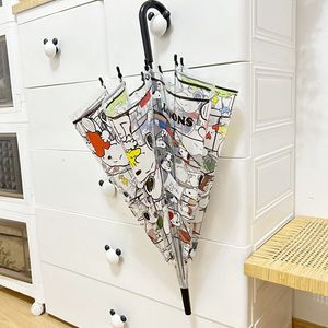Paraguas Plegable Automático y Portátil Ruunjoy con Mango Largo y Corto para Estudiantes, Diseño Lindo y Transparente con Estampado Personalizado de la Serie de Anime Inspirada en <span class=keywords><strong>Snoopy</strong></span> - Product Image 2
