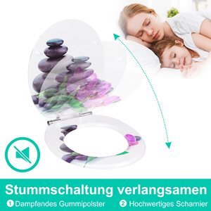 Cubierta de asiento de <span class=keywords><strong>inodoro</strong></span> de madera de diseño moderno <span class=keywords><strong>Tapa</strong></span> de sentadillas de MDF para Baño - Product Image 2