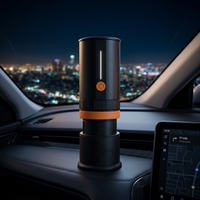 Moulin à café électrique automatique compact et portable de bonne qualité en aluminium et acier inoxydable, facile à nettoyer, idéal pour voiture et hôtel
