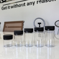 Bocaux en plastique de qualité alimentaire à l'épreuve des enfants de 5oz avec couvercle à vis inviolable pour contenants cosmétiques