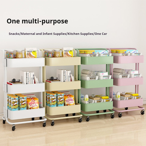 Carrito de cocina con ruedas, almacenamiento para servir, baño, salón, Spa, organización, carrito móvil de Metal, estante de pie - Product Image 3