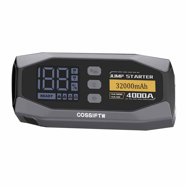 4000A Battery Jumper Starter 32000mAh Battery Booster LED Display 12V