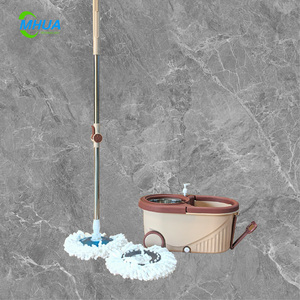 Kits de fregona giratoria de lujo con poste de acero Cubos con ruedas que ahorran trabajo para una limpieza simple del piso por parte de los fabricantes - Product Image 6