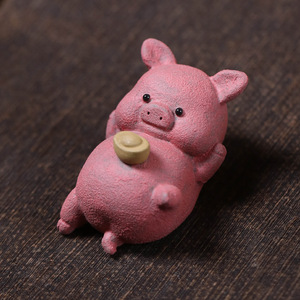Yixing Mini Purple Clay <b>Tea</b> Pet Pink Pig Fingertip <b>Tea</b> Toy Lucky Charm Ornament Kung Fu <b>Tea</b> <b>Set</b> - Product Image 3