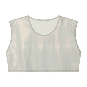 Mens Tank <strong>Top</strong> Clubwear Stage Costume <strong>Crop</strong> <strong>Tops</strong> Faux Leather Muscle Performance <strong>Male</strong> Sleeveless Vest Undershirt - Product Image 4