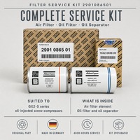 Kit de filtre Atlas Copco 2901086501 GX2-5 pour compresseur d'air, séparateur d'huile, élément à vis, pièces de rechange pour l'entretien, vente en gros