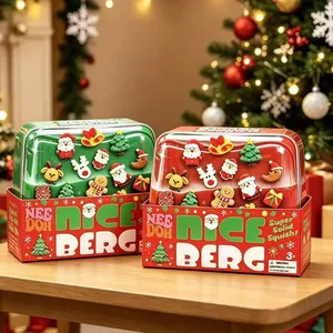 Jouets Squishy HOT 9CM Needoh Nice Cube, Gel Squishy de Noël Super Solide, Jouet Anti-Stress Fidget, Boîte Cadeau pour Grossiste - Product Image 1