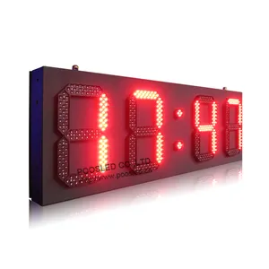 led clock temperature display high temperature led humidity temperature 7 segment led clock display