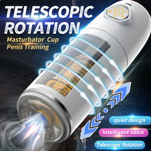 Copa de Masturbación Masculina Inteligente con Voz AI, Telescópica, Giratoria, Vibratoria, Automática, Recargable, de ABS - Product Image 1