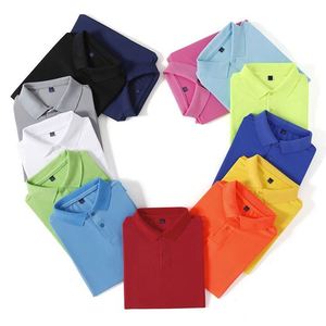 Custom Promotion Print Logo Solid Color Plain Blank Pique Polyester Embroidery Washed T Shirt Cotton T-shirts Men's Polo Shirts - Product Image 4