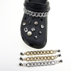Ciondoli per scarpe a catena in acrilico accessori per la decorazione della catena bling catena per scarpe con strass - Product Image 4