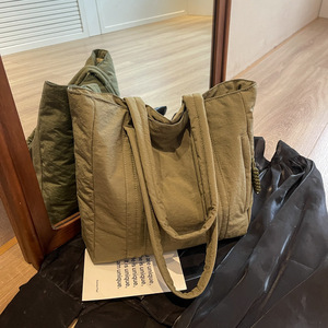 Nuova Borsa Tote in Tela Personalizzabile con Logo, Semplice e alla Moda, Portatile, Leggera, Grande Capacità, con Cerniera, da Donna - Product Image 3