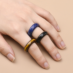 Cliobeads lapislázuli amatista negro ónix piedra Natural varios tamaños anillo Casual moda anillo para hombres mujeres joyería diaria - Product Image 6