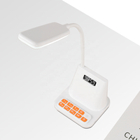 Lampe de bureau à led portable rechargeable réglable pour les soins des yeux, lampe de lecture avec réveil, vente en gros professionnelle mobile