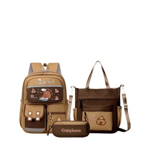 Schoolbag Kabibala Middle <b>School</b> Student Men Women Cute Capybara Zipper Waterproof Nylon 20-36L <b>Backpack</b> 2025 New Factory Outlet - Product Image 6