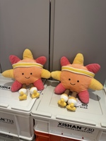JellyCatt Peluche Soleil Roulant sur Patins à Roulettes 25 cm, Adorable Animal en Peluche Souriant, Poupée Douce et Sportive Rétro pour Anniversaire