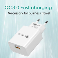 Penjualan terlaris adaptor pengisi daya cepat QC3.0 18W Output 12V/1,5 a pengisi daya USB perlindungan kelebihan pengisian