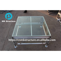 Scène en verre transparent/ Plateforme de scène en acrylique/ Piste de danse pour mariage, concert, utilisée pour les banquets, les piscines