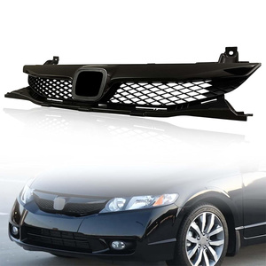 Grille de pare-chocs avant supérieure noire brillante pour Honda <span class=keywords><strong>Civic</strong></span> Berline 4 portes <span class=keywords><strong>2009</strong></span> 2010 2011 – Remplacement - Product Image 1