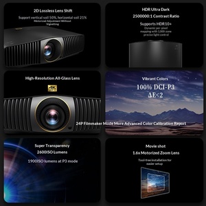 Projecteur laser <span class=keywords><strong>TV</strong></span> home cinéma BenQ W6000L <span class=keywords><strong>4K</strong></span> 3D avec 2600 lumens intégrés, couleurs précises, home cinéma, son stéréo WiFi, portable - Product Image 3