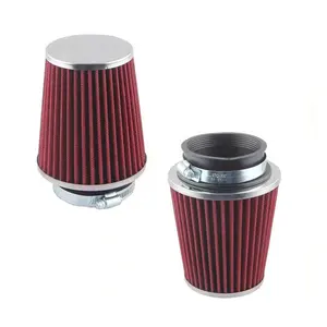 High-Flow Replacement Air Filter 3" 76 mm Inlet Cold Air Intake Cone Replacement Performance Washable Air Filter