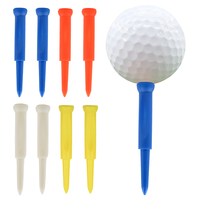 Logo personnalisé Tees de golf double couche plusieurs couleurs Accessoires de golf Tee en plastique ABS solide Sport Tees de golf en vrac en stock