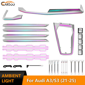 Kit de Luces Ambientales Dinámicas de Diseño OEM Cardoo para Audi A3/S3 8Y <span class=keywords><strong>2021</strong></span>-2025, Actualización Interior, Luz Ambiental RGB de 64 Colores, Compatible con el Tablero - Product Image 1