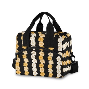 Sac isotherme pour le déjeuner, sac à lunch portable en aluminium réutilisable pour adultes, design personnalisé Hawaii Puakenikeni Lei - Product Image 1