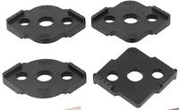 4 pièces modèles de rayon de coin de routeur à bois gabarit R5 - R40 coins fraisage circulaire Radian Kit de modèle de coin rond