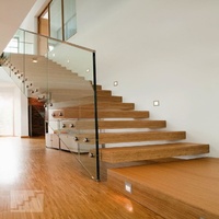 Escalier en spirale moderne de luxe Anewson, en chêne massif préfabriqué, personnalisé pour villa, écologique