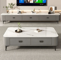 2025 nouveau salon ménage petite maison moderne Simple luxe plancher armoire café/thé Table